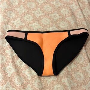 Triangl Swimwear Bikini Bottom - Orange and Black